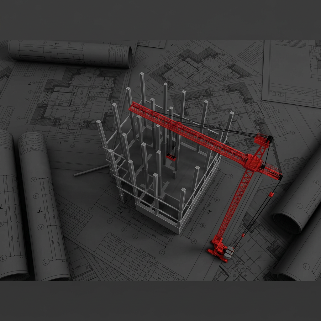 Concrete Frame & Crane